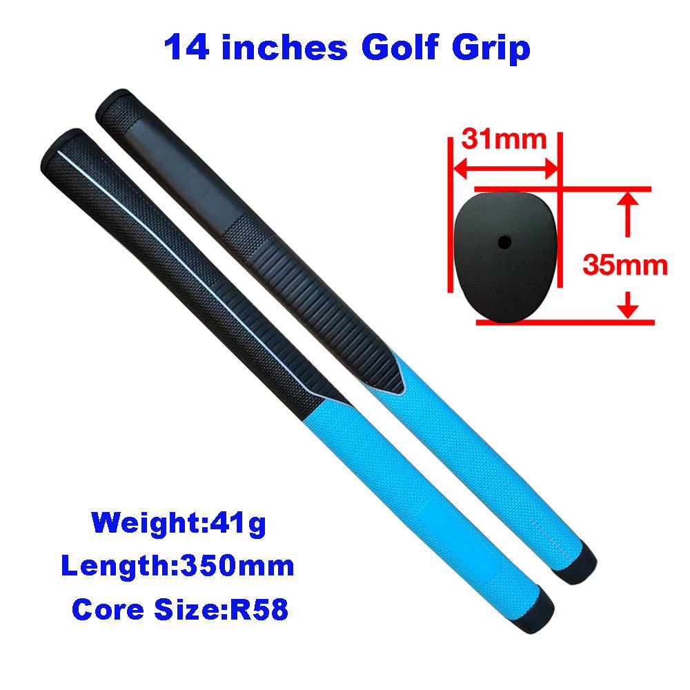 Customizable 14-Inch Push Rod Golf Club Grip with Logo черный с синим цветом