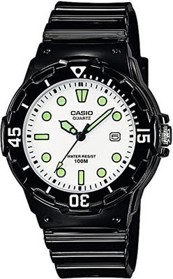Analógové hodinky LRW -200H-7E1V / -200H-7E2V Dámske/Detské Lacné Casio Lesklá čierna x Biela / Lesklá biela Zahraničný model [Paralelný dovoz]