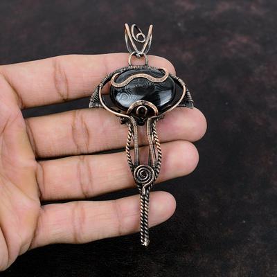 Psilomelane Pendant Copper Wire Wrapped Jewelry Gemstone Pendant Brand New Copper Pendant Handmade Jewelry Designer Pendant Gift For Mother