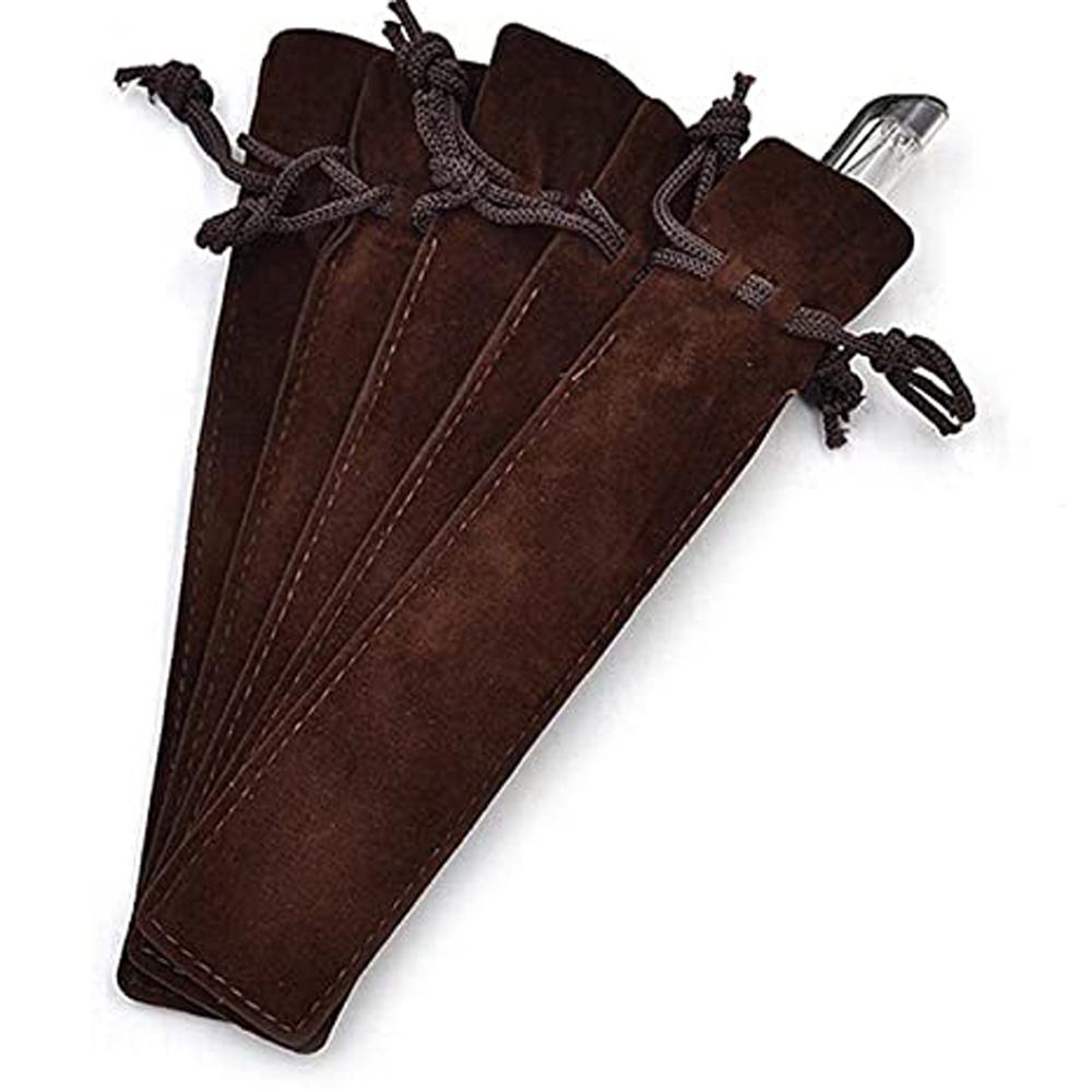 Rope Drawstring Pen Pouch Fountain Pen Pencil Bag Pen Bag Case Single Pencil Bag Velvet Pen Pouch