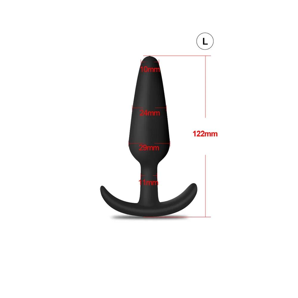 3 Sizes Anal Plug Soft Silicone Butt Plug Bullet Vibrator Stimulator Adult Sex Toys for Men/Women Anal Prostate Massager for Gay