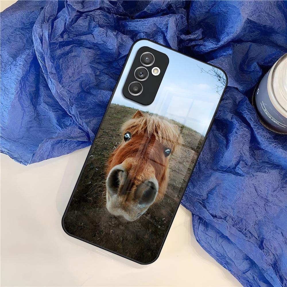 Animal Horse Phone Case for Samsung S24 S30 S21 S23 S20 S22 Fe S10 E S9 Note 20 10 Pro Ultra Plus Glass Cover