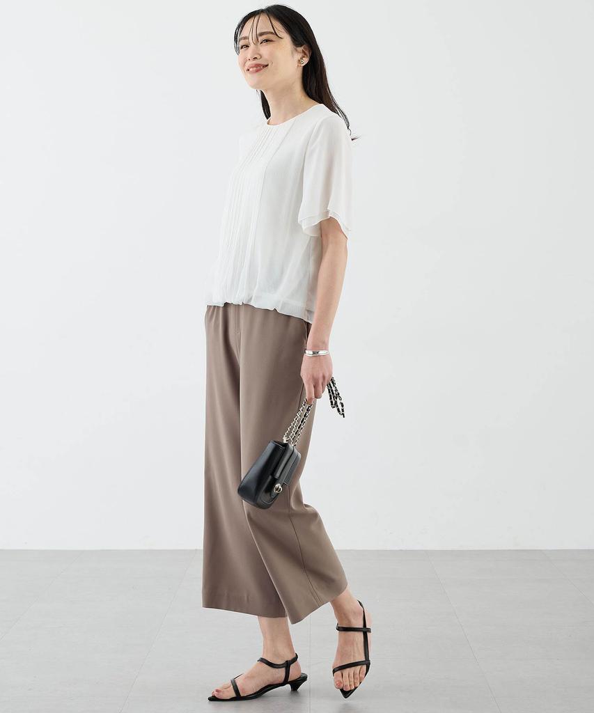 AC by Alpha Cubic Pleated Willow 351634 Women's Off-White Blouse,