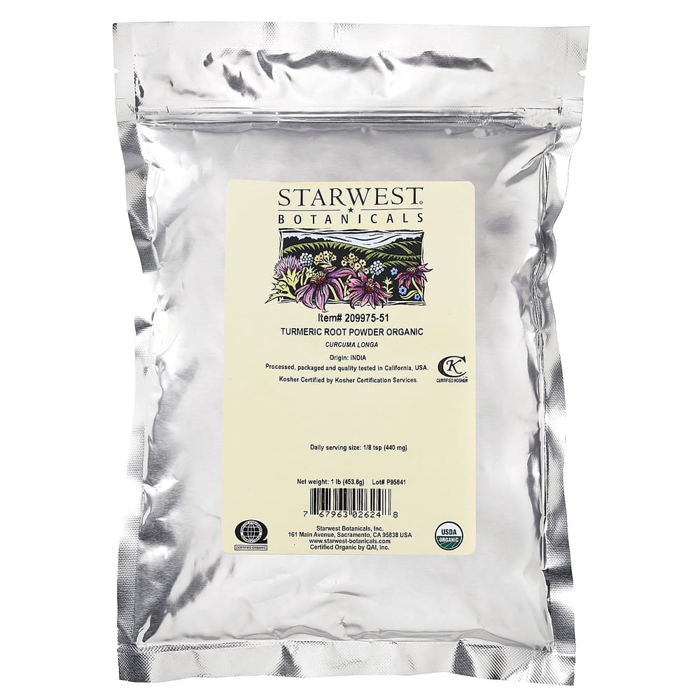 Starwest Botanicals Turmeric Root Powder 453.6g (1lb)