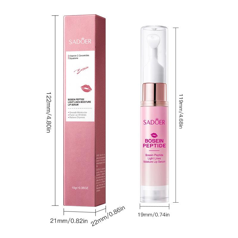 Sadoer Lippen-Booster Aufpolsterndes Serum-Gel Hyaluronsäure Feuchtigkeitsspendend Nicht reizend Aufhellen von verblassten Linien Aufpolsternde Produkte