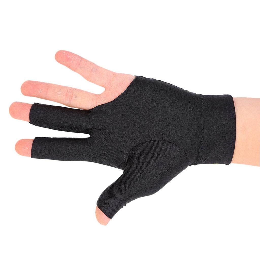 Snooker Billiard Shooter Cue Pool Gloves Left Hand Open Three Finger Spandex Glove