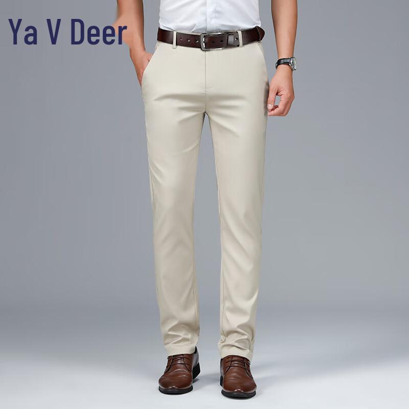 

Yalu Men s 2025 S/S Straight-Leg Business Casual Stretch Pants 29