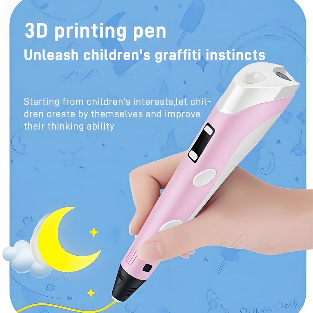 3D Printing Pen Drawing With LCD Screen Compatible Pen 9/50/100M PLA Filament Toys Safe Paiting for Children DIY Birthday Gift