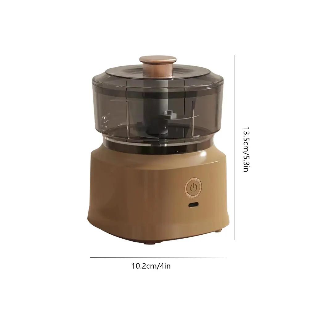Mini bezdrátový elektrický lis na česnek s dvojitým účelem, česnekové pyré 350ml, kuchyňský drtič potravin, nabíjení přes USB, mlýnek na maso, zelenina