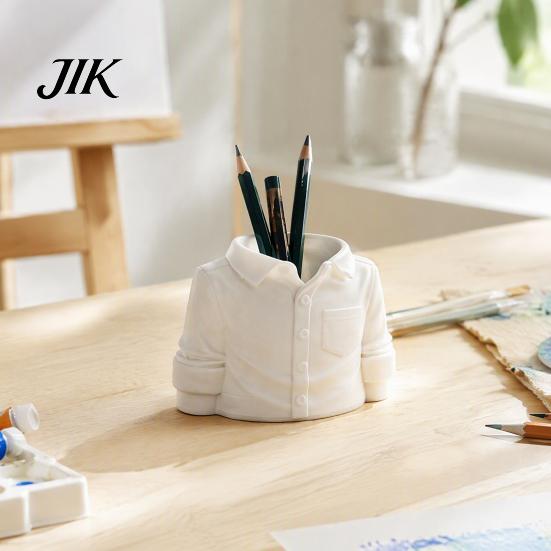 Small Stationery Holder for Desk 3D Printed Shirt Shape Pen Holder, Novelty Organizer, Gift Chefs Decorative Large Capacity Container Office