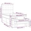 VidaXL Divan Bed with Mattress White 100x200cm Faux Leather - Model 3137648