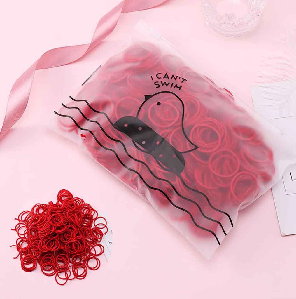 

(проектор)100 штук резинок для девочек, детские завязки для волос, красочные аксессуары для волос One Size красный