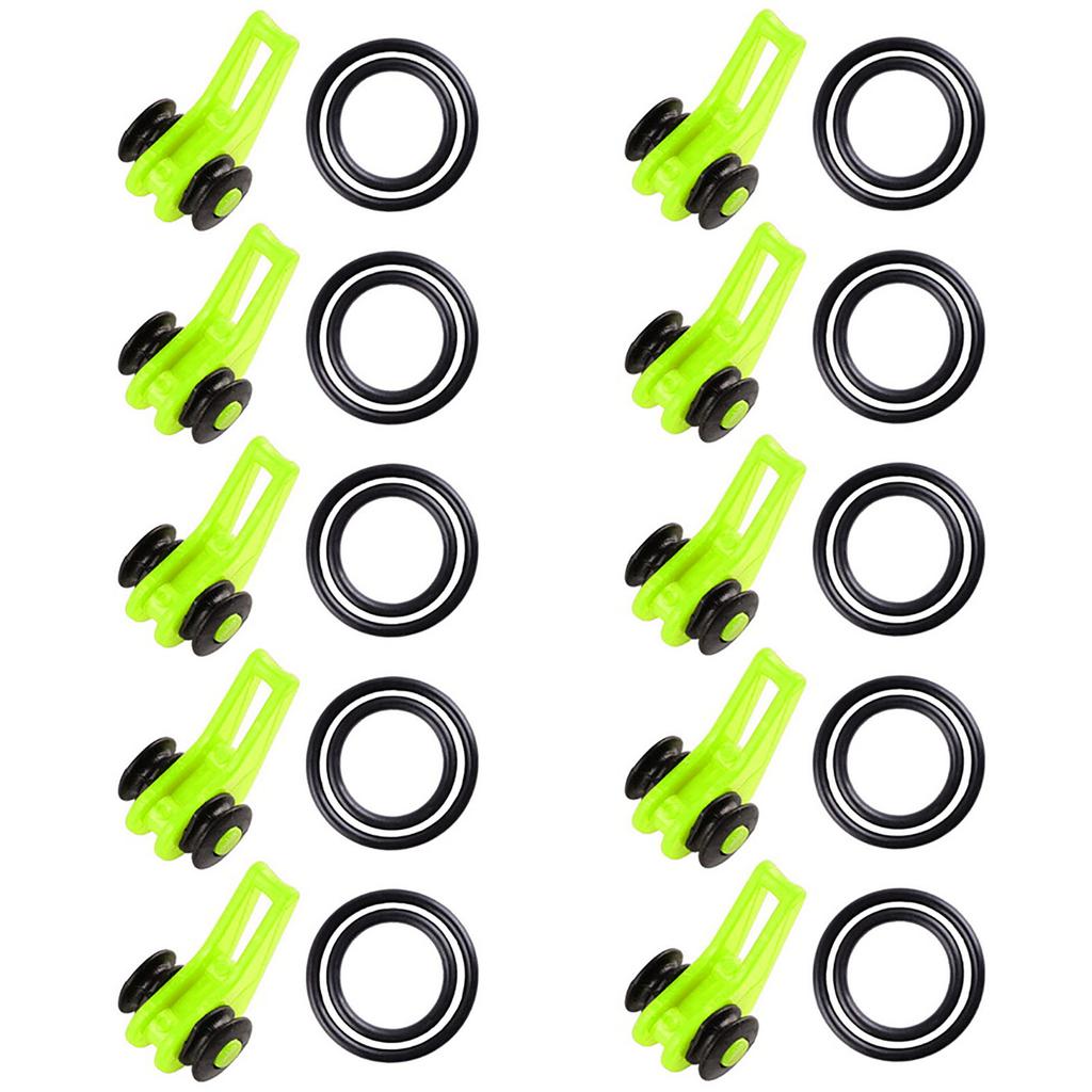 10pcs Lure Fishing Hook Keeper Holders With Rubber Bands Portable Lightweight Fishing Rod Tool Accessories