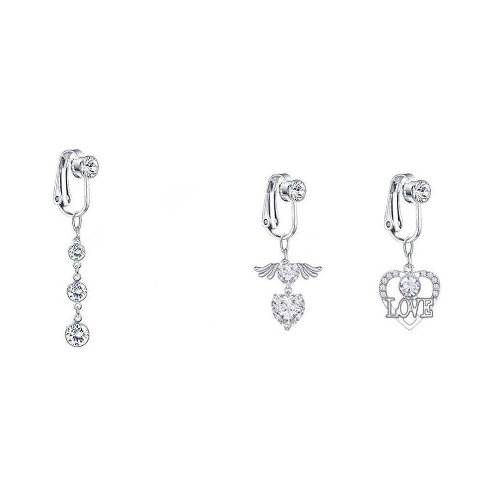 Schmuckgeschenke Strass Bauchnabelring Fake Bauchnabelpiercing Geometrischer Bauchnabelring Bauchnabelpiercing