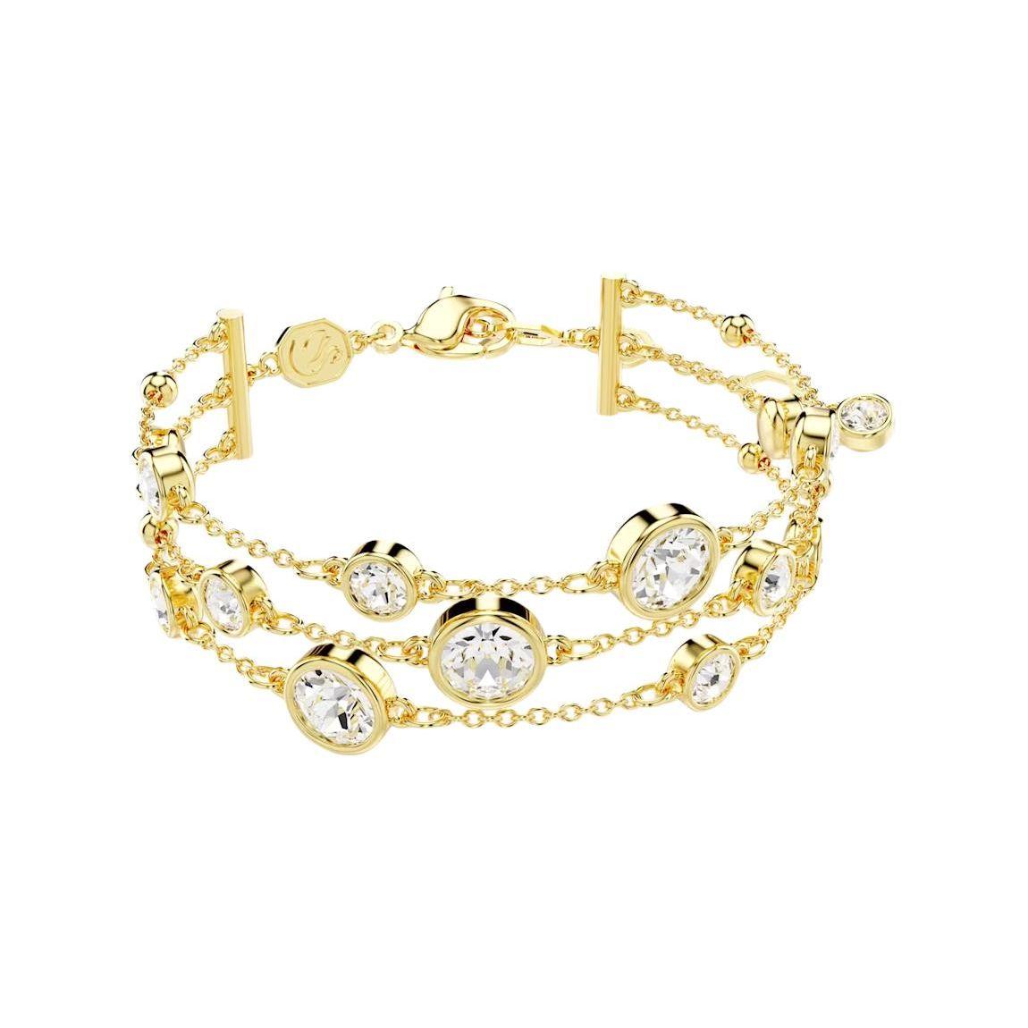 Swarovski Imber Water Drop Shape Inlaid Gold Plated Metal Imitation Crystal Bracelet Women bracelet 5680095 Basic Set