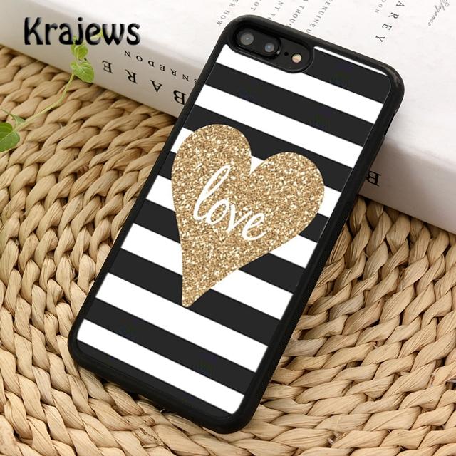 Krajews Black White Stripes Soft Phone Case Cover For iPhone 14 5 6s 7 8 Plus X XR XS 11 12 13 Pro Max Samsung S21 S22ultra Plus