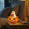 Ghost Bubble Bath Lamp Cute Ghost-Themed Night Light Color-Changing LED Mood Light for Bedside Bathroom Decor