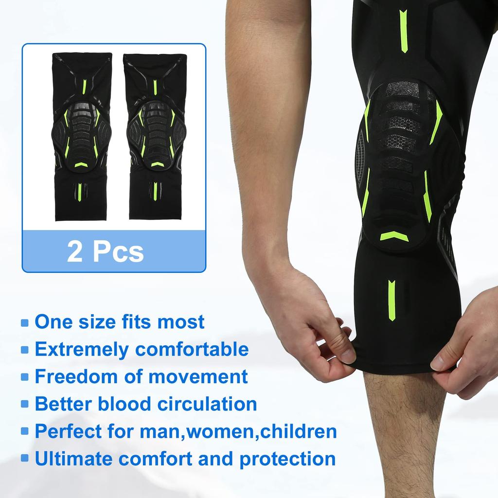 VOCOSTE Knee Knee EVA Leg Size Pack of 2 Pads, Brace, Pads, Covers, Unisex, Nylon, Black, M,