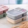 Silicone Portable Hermetic Lunch Box Food Storage Container Colorful Microwavable Picnic Camping Rectangle Outdoor Tableware