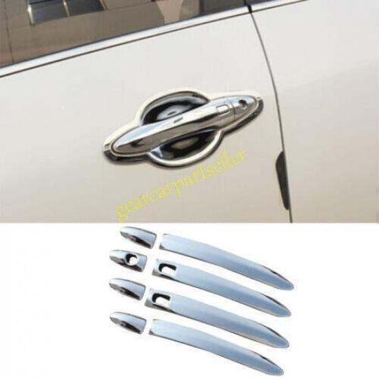 For Kia Forte K3 14-2018 Chrome Steel Side Smart Door Handle Cover Decor 8pcs