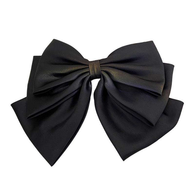 Damen Satin Schleife Haarnadel Pferdeschwanz Clip Schleife Band Federklemme Temperament Accessoires Koreanische Mode Elegant