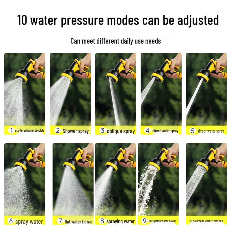 Garden Watering & Sprinkler Set: Multi-function Water Gun, Hose, and Nozzle for Vegetables, Flowers, and Household Use.