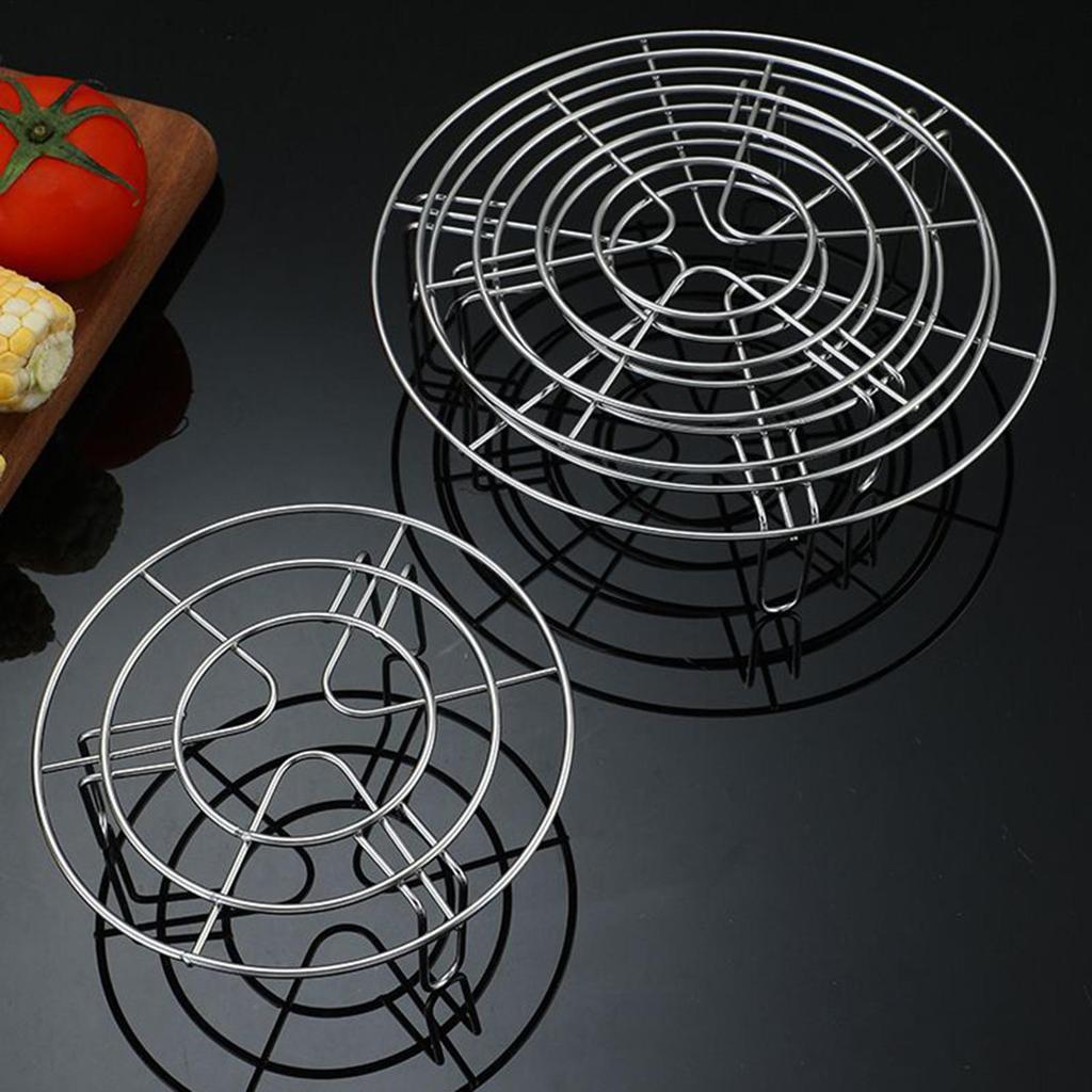 Aço inoxidável Panelas Vaporizador Rack Cozinhar Assadeira Suporte Airfryer Grelha Acessórios para Alimentos Cozinhar Vapor Racks