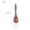 4PC Wooden Spoon Wood Tableware Spoon Anti-Scald Tea Coffee Stirring Spoons Kitchen Cooking Utensil Tool Soup Teaspoon