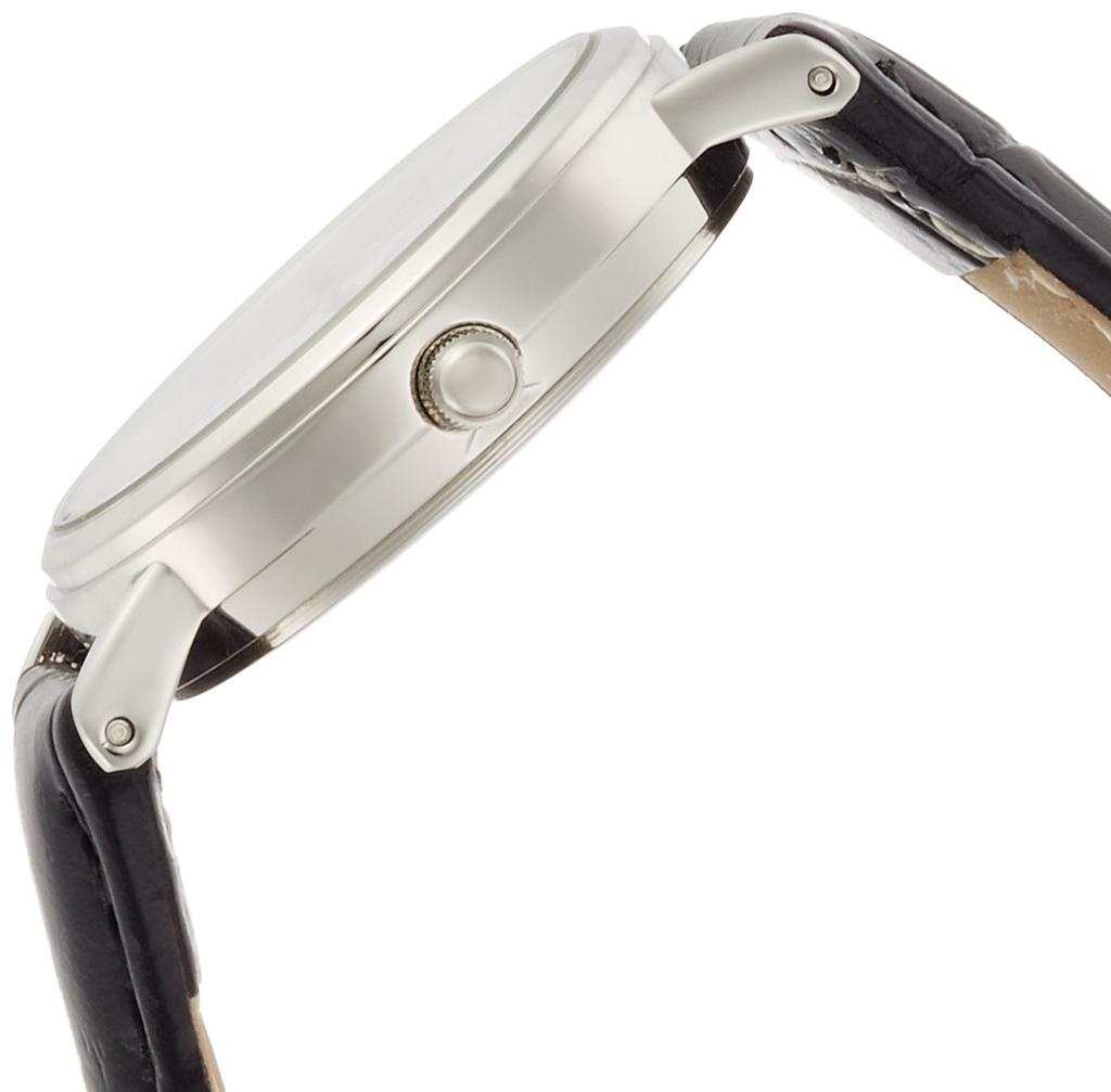 Citizen Analog Waterproof Watch with Leather Strap White Q&Q Women's Q997-304,