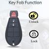 Key Fob Fobik Style Keyless Entry Fits for Jeep Cherokee 2014 2015 2016 2017 2018   Remote Control Key Replacement GQ4-53T (4A Chip) 68105081 3