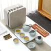 Ge Kiln Portable Travel Tea Set (One Pot, Four Cups)