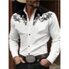 Fashion Men's Western Cowboy Long Sleeve Vintage Spring/Autumn Long Sleeve Shirt