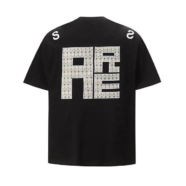 

Футболка мужская с коротким рукавом из хлопка в модном хип-хоп стиле с круглым вырезом, летняя 2XL чёрный