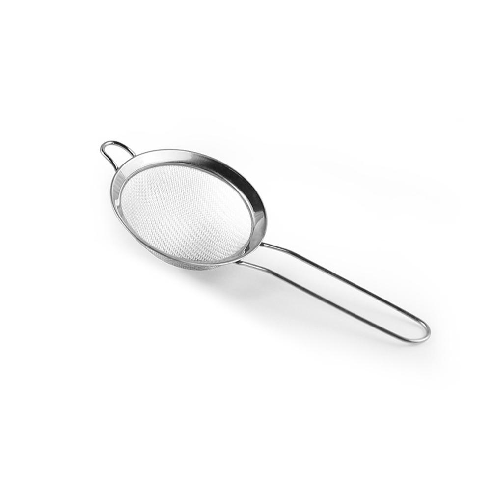 1PC Tamis à farine en maille avec poignée Diamètre Passoire en acier inoxydable Tamis à thé Passoire de cuisine Outil de filtre