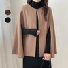 Manteau en laine tendance pour femme: Châle Couleur Unie Automne/Hiver