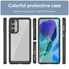 For Samsung Galaxy M55 5G/C55 5G/F55 5G Case TPU Frame Clear Acrylic Protective Phone Cover