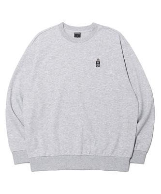 DISTN9NE Small Retro Bear Sweatshirt Lp8Tu741_Melange Grey