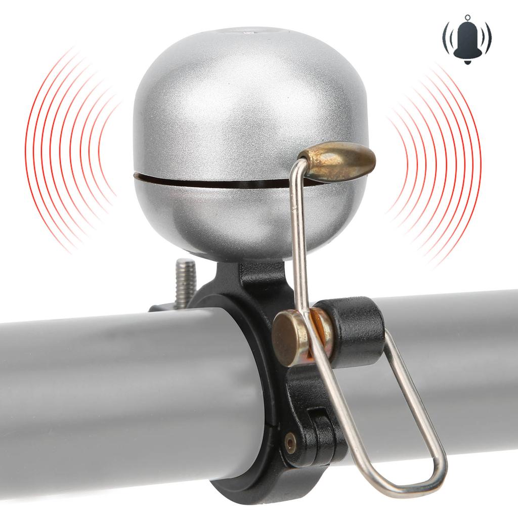 Sonerie retro pentru bicicletă, inel de aluminiu și cupru, accesoriu pentru bicicletă, argintiu