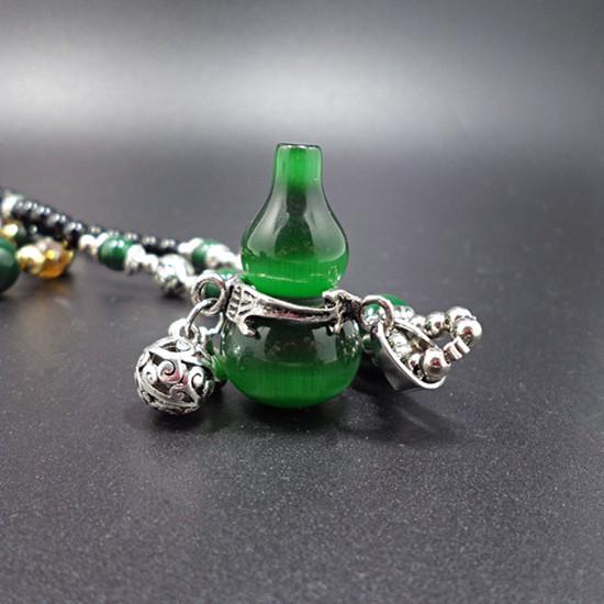 Ethnic Style Long Necklace: Retro Water Drop Pendant with Colored Shell for Fall/Winter