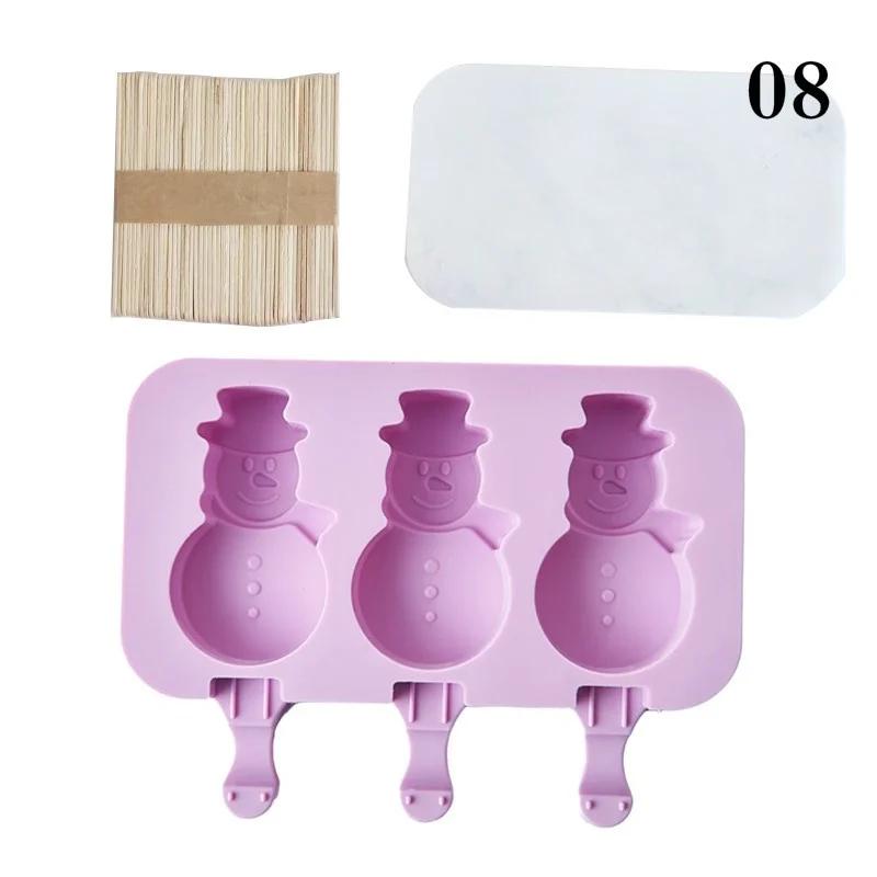 Forme de casă făcute manual Silicon Formă de înghețată Tije de gheață Forme Siamese cu Capac DIY Desen Animat Imagine Drăguță Ustensile de Bucătărie