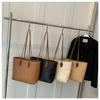 Hot Selling Light Luxury Sewing Thread Pu Zipper Women's Handbag New Fashionable Women's Commuting Shoulder Bag Tote Bag