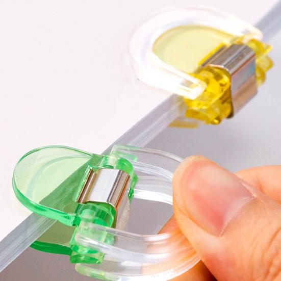 6/12Pcs Mini Transparent Binder Clips Colorful Book Holder Clip Long Tail Handbook Clips for Paper School Office Home