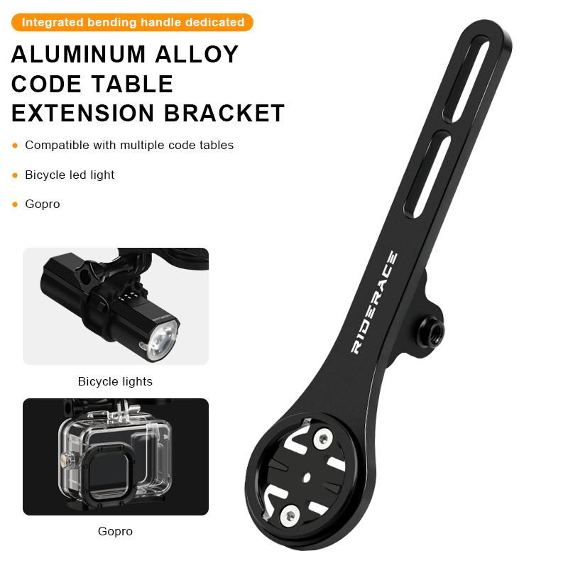 Suporte para câmera de computador de bicicleta RIDERACE Suporte de liga de alumínio para guidão de bicicleta Suporte para ciclismo de estrada e montanha para Garmin