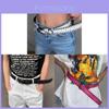 Cintura Classica Punk in Ecopelle PU con Fibbia Singola in Metallo per Accessorio Moda Donna