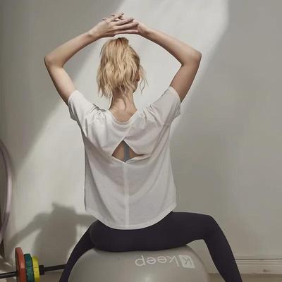 Women's Summer Short-Sleeve Yoga and Pilates Top - Loose, Breathable T-Shirt for Running and Fitness