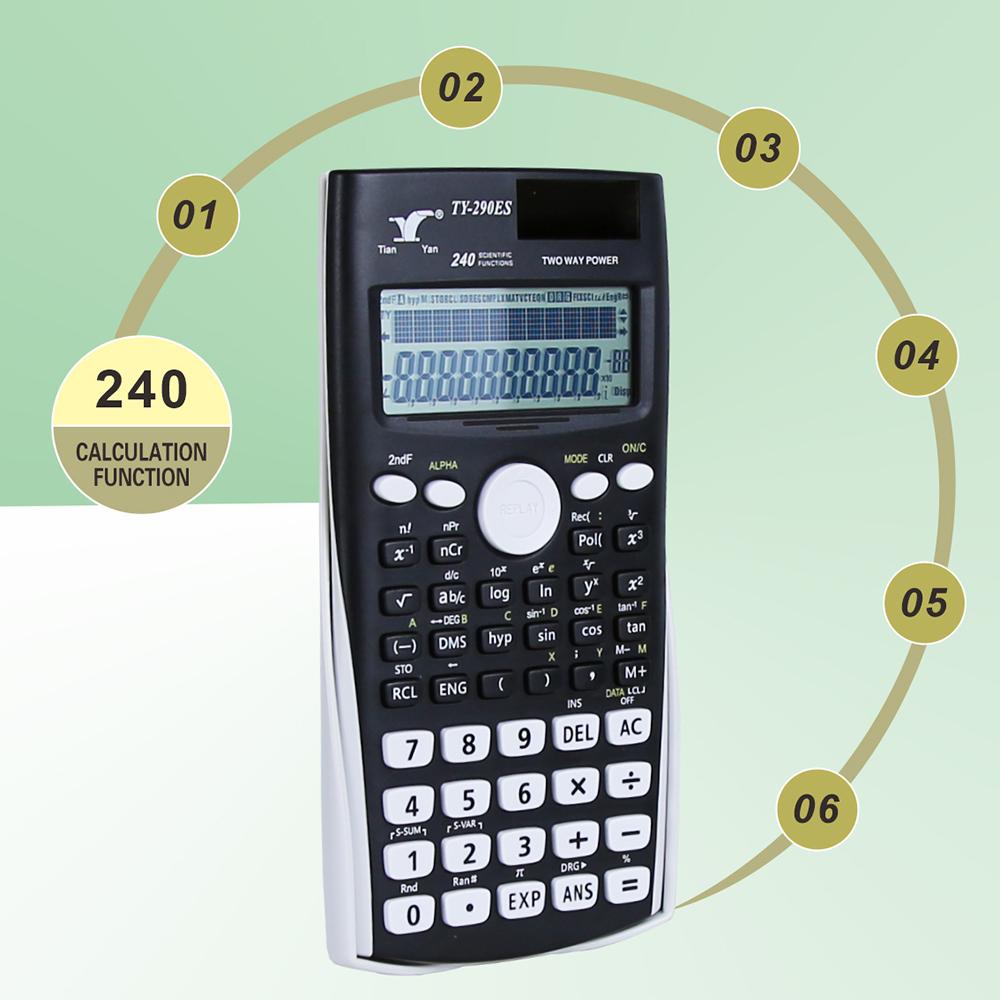 Scientific Calculators Math Calculator with 240 MultiFunctional Calculator 2 Lines LCD Display
