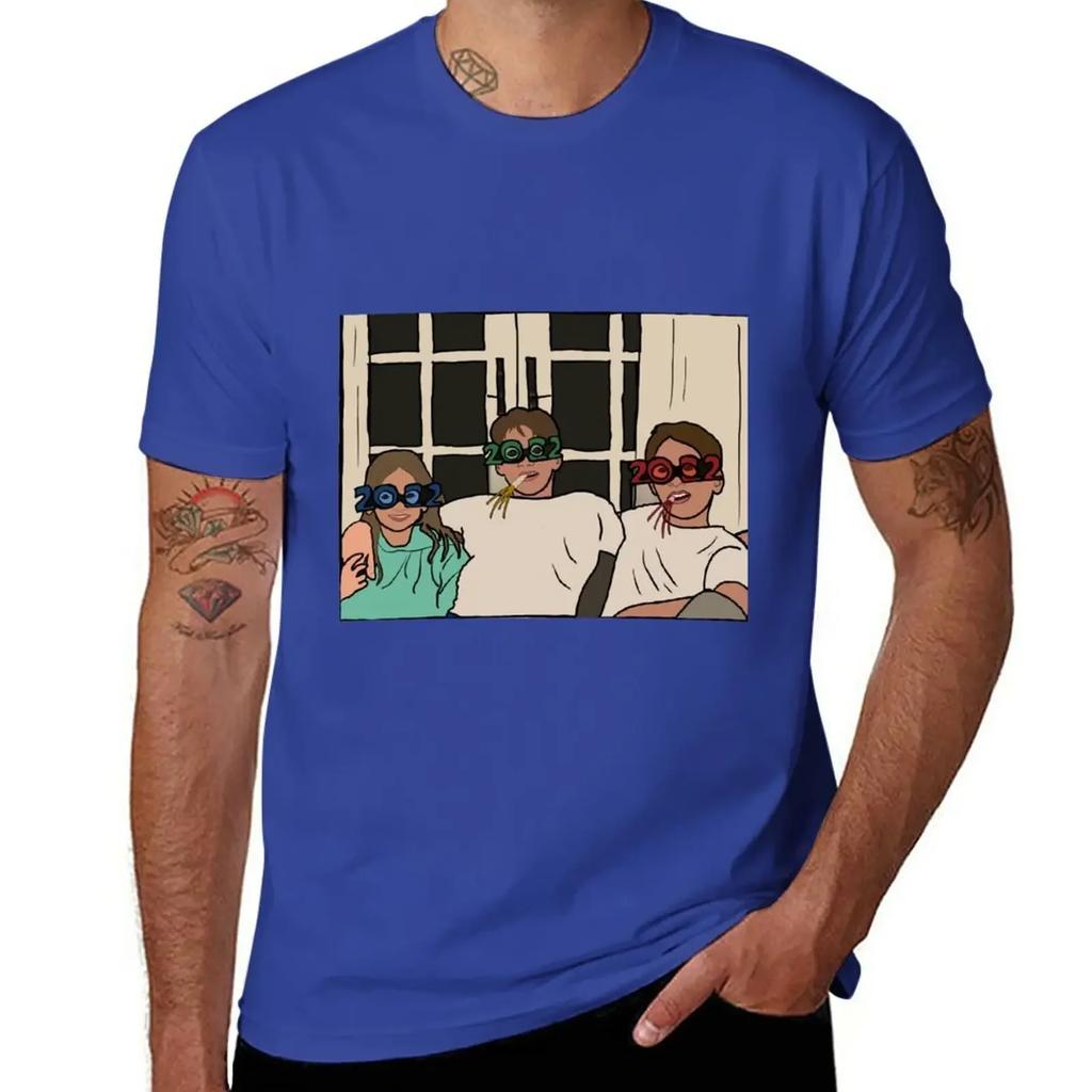 Happy New Year! T-Shirt plain summer tops sports fans Men's t shirts