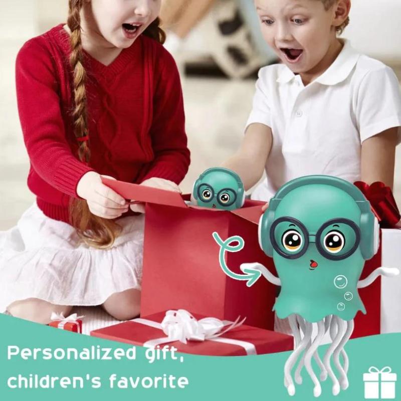 Dancing Jelly Fish Toy Smart Tentacle Explorer With Led Lights Music Automatic Obstacle Sensor Toy