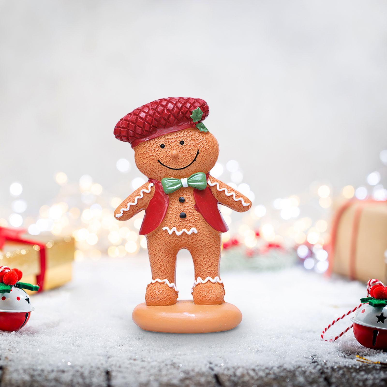 

Christmas Gingerbread Decoration Tabletop Figure for Bedroom Kitchen Holiday
