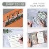 Budget Planner Loose-leaf Retro Leather Notebook Set Budget Binder Money Envelopes Monthly Planner Label Stickers